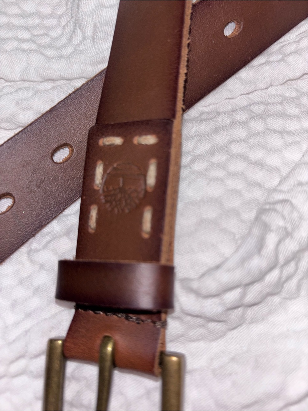 Leather Men's Belt - Brown - Timberland 30-32